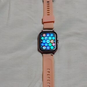 Smartwatch with Pink Strap
